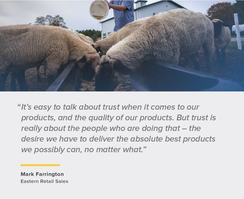 quote about performance from Mark Farrington, Eastern Retail Sales